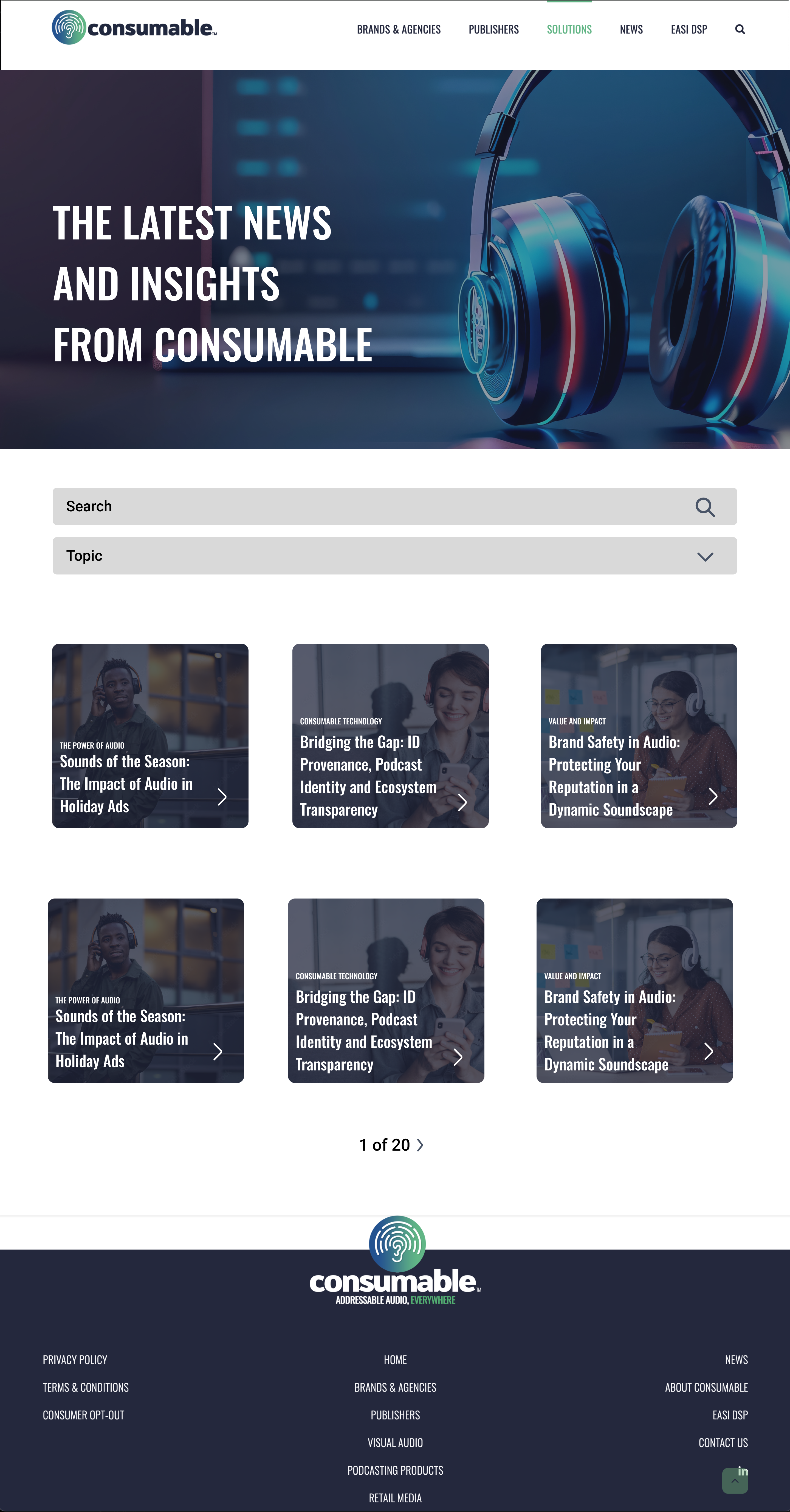 Consumable news desktop