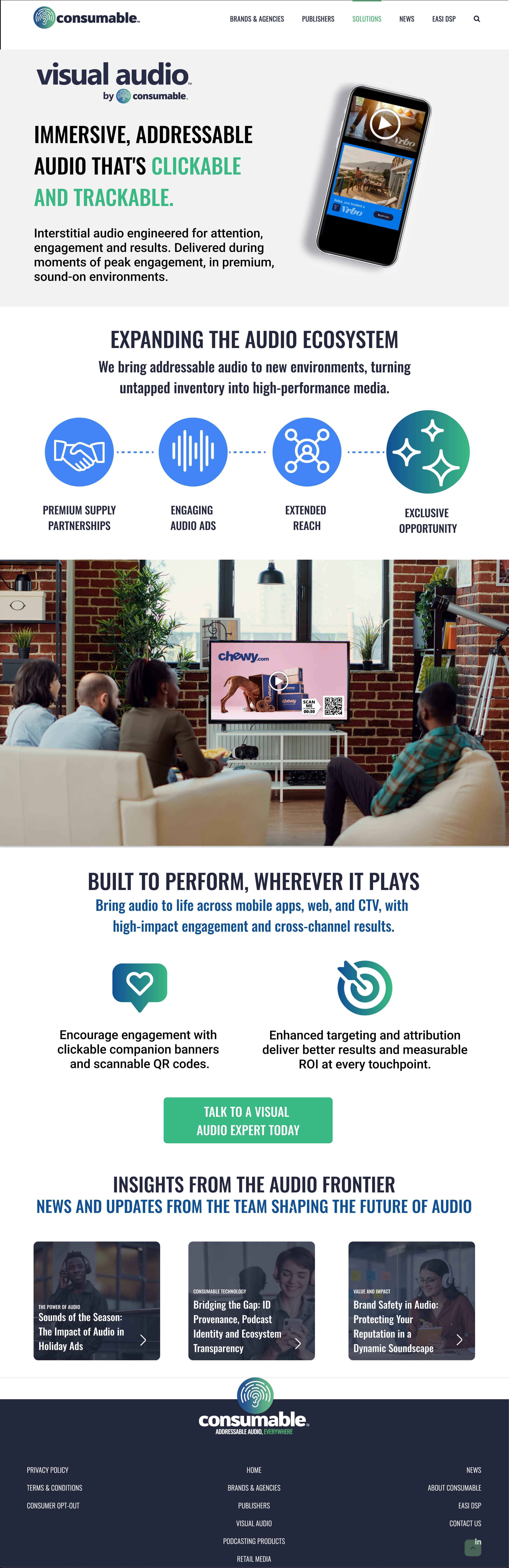 Consumable visual audio solution desktop
